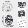 wholesale 925 Sterling Silver Gothic Skull Pendant Necklace for Men Women -0-5