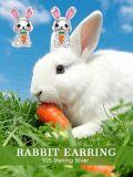 wholesale 925 Sterling Silver Bunny Earrings Wholesale Holding Carrots-0-1