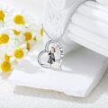 wholesale 925 Sterling Silver Heart Shaped Wizard Pendant Necklace with Cubic Zirconia Stones and I Did It Engraving - Graduation Gift for Her-0-4