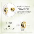 wholesale 925 Sterling Silver Butterfly Hoop Earrings 18k Gold Plated Black Enamel Cubic Zirconia-0-3