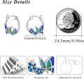 wholesale 925 Sterling Silver Butterfly and Flower Design Hypoallergenic Small Huggie Hoop Earrings for Women-0-2
