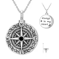TOUPOP Sterling Silver Cremation Jewelry Locket For Ashes Memorial Keepsake-undefined