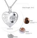 wholesale 925 Sterling Silver Crystal Eye & Butterfly Heart Cremation Jewelry Urn Pendant Necklace with Funnel and Key Chain-0-4