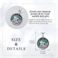 wholesale 925 Sterling Silver Round Moon & Stars with Wolf and Fox Pendant Necklaces for Women Girls Gifts Jewelry Accessories-0-4