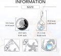 wholesale 925 Sterling Silver Teardrop Starfish Moonstone Drop Earrings for Women-0-3