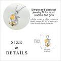 wholesale 925 Sterling Silver Sunflower & Honeybee Infinity Love Pendant Necklace for Women and Teen Girls-0-2
