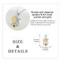 wholesale 925 Sterling Silver Sunflower And Bee Pendant Necklace-0-2
