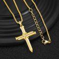 wholesale 925 Sterling Silver Nail Cross Pendant Necklace s for Men Women-0-2