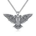 wholesale 925 Sterling Silver Vintage Style Hawk Pendant Necklaces for Men Dad Gifts-0-0