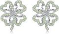 wholesale S925 Sterling Silver Four Leaf Clover Earrings Shamrock Stud Earrings Clover Mother's Day Jewelry for Women Mom-0-0
