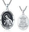 wholesale 925 Sterling Silver Saint Gerard Patron of Pregnant Women and Sick Children Medal Pendant Necklace for Men & Women-0-0