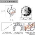 wholesale TOUPOP Mother's Day Gift For Mom From Daughter Sterling Silver Mom Necklace From Son Infinity Heart Pendant For Mother I Love You Necklace Jewelry Birthday Gifts For Mom -0-5