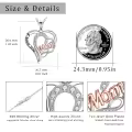 TOUPOP Sterling Silver Crystal Mom Infinity Heart Necklace-0-5