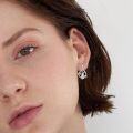 wholesale 925 Sterling Silver Dog Paw Print Teardrop Stud Hoop Earrings for Women and Girls-0-3