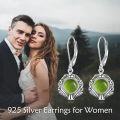 wholesale Sterling Silver Gemstone Leverback Dangle Drop Filigree Earrings for Women-0-35