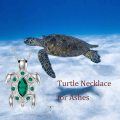 wholesale 925 Sterling Silver Green Crystal Sea Turtle Pendant Necklace-0-5