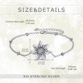 wholesale 925 Sterling Silver Sunflower Charm Bracelet with Cardinal and Evil Eye Protection for Women-0-5