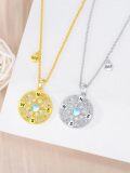 wholesale 925 Sterling Silver Compass Pendant Necklaces for Women Men Friendship Gifts Jewelry Gold/Silver Tone Nautical Navigation Charm Necklace Best Friends Forever (BFF) Matching Set-0-3