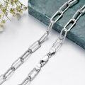 wholesale Sterling Silver Paperclip Chain Necklace 16 26 Italy Made Lobster Clasp-0-2