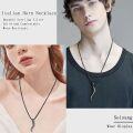 wholesale 925 Sterling Silver Italian Horn Necklace - Black Amulet Pendant for Men & Women (with Gift)-0-8