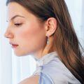 wholesale 925 Sterling Silver Drop Earrings Wholesale With Blue Gemstones-0-5