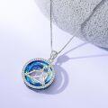wholesale 925 Sterling Silver Blue Crystal Star Constellation Pendant Necklaces for Women Astrology Gifts-0-2