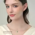 TOUPOP Sterling Silver Peridot Infinity Love Moon Necklace-0-1