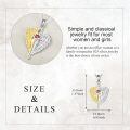 wholesale 925 Sterling Silver Angel Wings & Red Crystal Heart Pendant Necklace - Memorial Sympathy Jewelry for Women-0-4