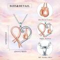 wholesale 925 Sterling Silver Heart-Shaped Boxing Glove & Pink Ribbon Survivor Necklace-0-1