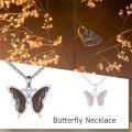 wholesale 925 Sterling Silver Butterfly Wooden Pendant Necklace with Mustard Seed Accents-0-3