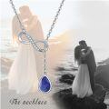 wholesale 925 Sterling Silver Infinity Pendant Necklace With Blue Stone-0-6