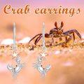 wholesale 925 Sterling Silver Star Crab Drop Earrings for Women Girls Gift Idea-0-2
