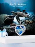 wholesale TOUPOP Sterling Silver Turtle Necklace With Abalone Shell Heart Crystal Sea Turtle Pendant Birthday Gift For Women -0-1