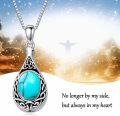 wholesale Sterling Silver Moonstone Opal Turquoise Larimar Black Onyx Cremation Jewelry for Ashes-0-21