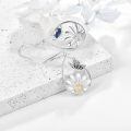 wholesale 925 Sterling Silver Drop Earrings Butterfly Daisy Flower Cubic Zirconia Gold Plated For Women-0-1