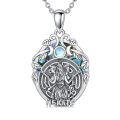 wholesale 925 Sterling Silver Hecate Pendant with Abalone Shell and Triple Moon Design - Gothic Witchcraft Jewelry for Women-0-0
