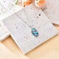 TOUPOP Sterling Silver Turquoise Tree Of Life Pendant Necklace Gift-0-2