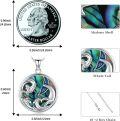 wholesale 925 Sterling Silver Abalone Shell Dolphin Ocean Wave Pendant Necklace Beach s for Women-0-5