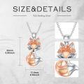 wholesale 925 Sterling Silver Diamond Fox Necklace for Women s-0-4