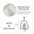 wholesale 925 Sterling Silver Heart Pendant - Father Daughter Love Forever Necklace Gift for Mom-0-4
