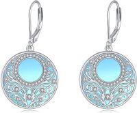 wholesale 925 Sterling Silver Celtic Teardrop Filigree Earrings Jewelry Gifts for Women-Moonstone earrings