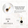 wholesale 14K Gold Round Cut White Cubic Zirconia & Octagon Shape Black Onyx Pendant Necklace for Women - Elegant Fine s-0-4