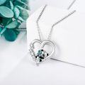 wholesale 925 Sterling Silver Panda Heart Pendant Necklace Animal  for Women-0-2