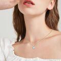 wholesale 925 Sterling Silver Necklace With Blue Moonstone Pendant-0-1