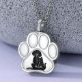 wholesale 925 Sterling Silver Cat Paw Print Cremation Jewelry Keepsake Pendant with Funnel and Fill Tool-0-1