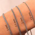 wholesale 925 Sterling Silver Italian Franco Foxtail Chain Anklet for Women and Men-0-3