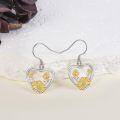 wholesale 925 Sterling Silver Daisy Sunflower Heart Tree of Life Drop Earrings-0-3