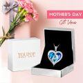 wholesale TOUPOP Mothers Day Gifts For Mom Mother Of 1 To 3 Daughter/son Necklace Sterling Silver Family Pendant Necklaces With Crystal Jewelry Birthday Gifts For Women -0-3