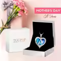 TOUPOP Sterling Silver Crystal Mother of 1-3 Kids Necklace-0-3