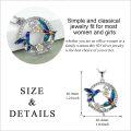 wholesale 925 Sterling Silver Enamel Hummingbirds Moon Flower Pendant Necklaces Gifts for Women Girls-0-4
